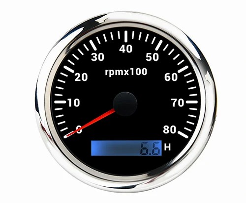 rpm gauge with hour meter
