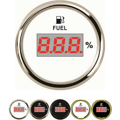 Digital 52mm Fuel Oil Level Gauge Meter Indicator Black