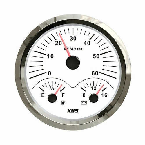 KUS 110MM 3 in 1 Multifunction Gauge (RPM, Fuel Level, Voltage) - CMQE