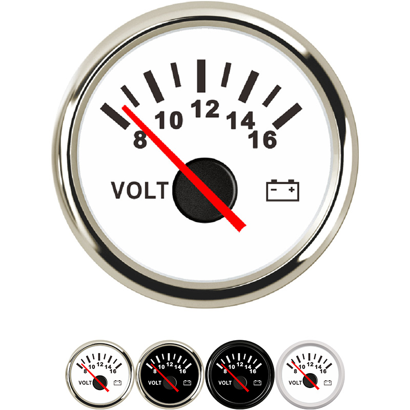52mm Analog Voltmeter Gauge 12V Car Generator Voltage Indicator With Backlight