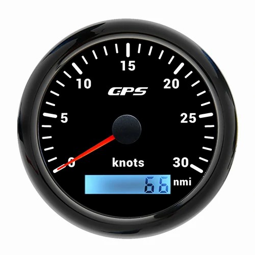 85MM GPS SPEEDOMETER, BLK, WITH 7 COLOURS BLACKLIGHT, RANGE 0-30NMI，KNOTS, WATERPROOF AND ANTI-FOGGING, HIGH ACCURACY, VOLTAGE 12V/24V