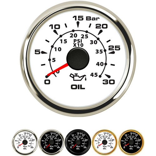 52mm Oil Fuel Pressure Gauge Meter 0-30bar Signal 0.5-4.5V Universal