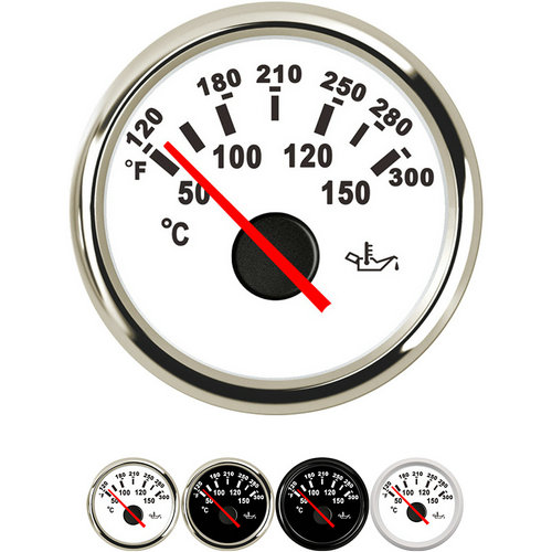 52mm Oil Fuel Temperature Gauge Meter 50-150 Degree Universal for Car Boat