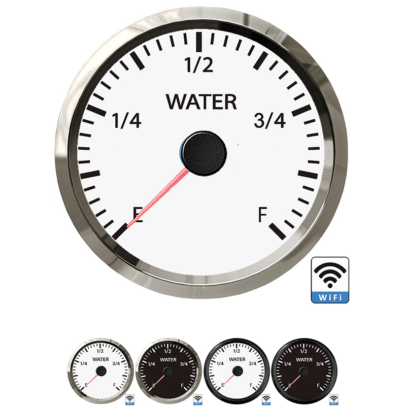 WIFI 52mm Water Tank Gauge Boat Pointers Water Level Indicator Gauge